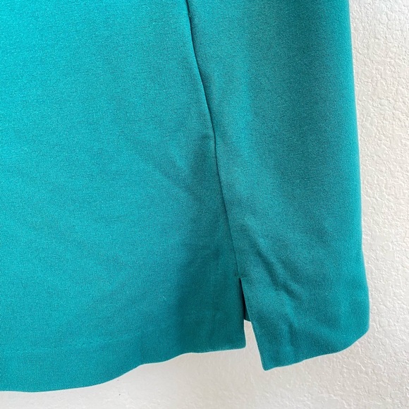 J. Jill Ponte 3/4 Sleeve Crewneck Shift Dress Emerald Green Medium - Picture 5 of 7